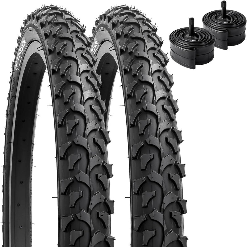 YunSCM 18 × 2.125 Bike Kit – 2 Tyres & 2 Schrader Tubes-Electric Scooters London