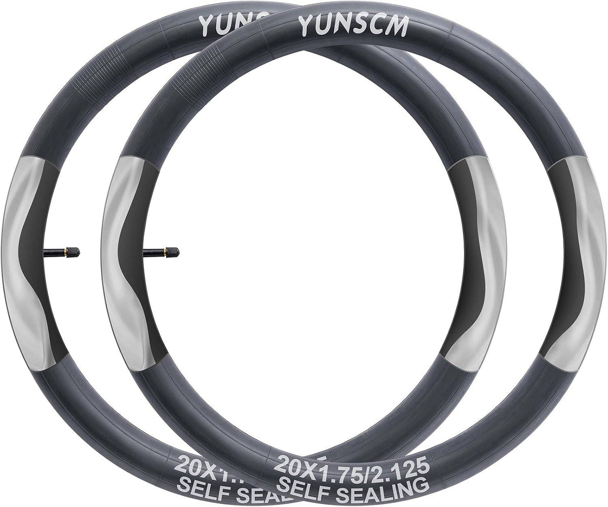 YunSCM 20 × 1.75–2.125 Self-Sealing Inner Tubes – Pair
