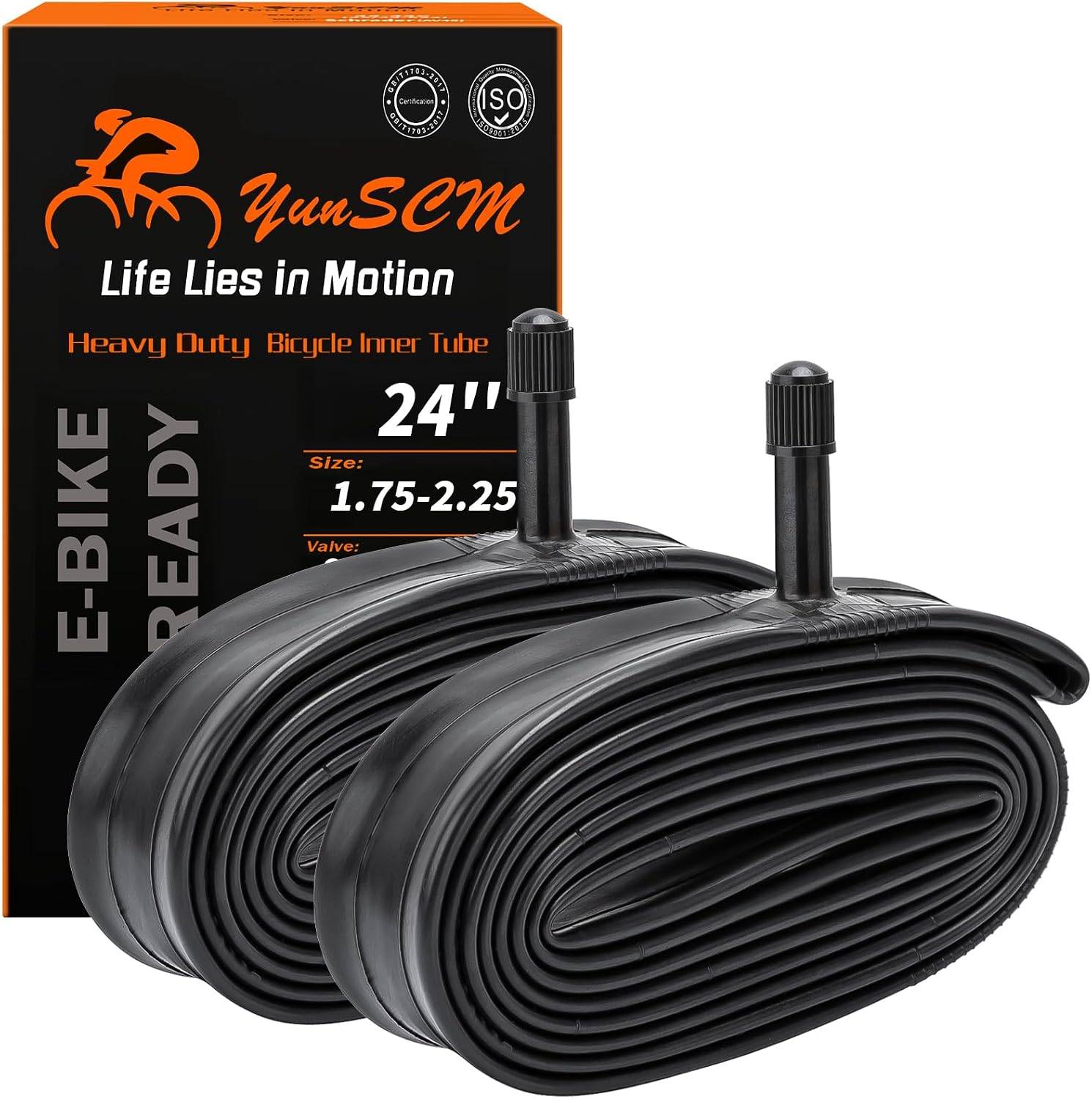 YunSCM 24 × 1.75–2.25 Inner Tubes – Schrader, Pair-Electric Scooters London