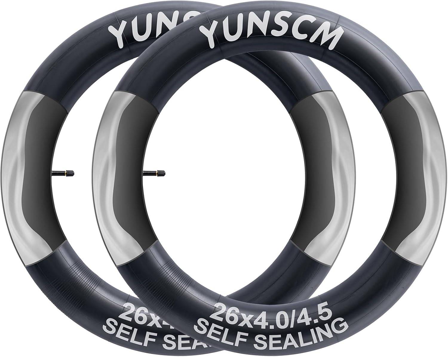 YunSCM 26 × 4.0–4.5 Self-Sealing Fat Bike Inner Tubes – Pair-Electric Scooters London