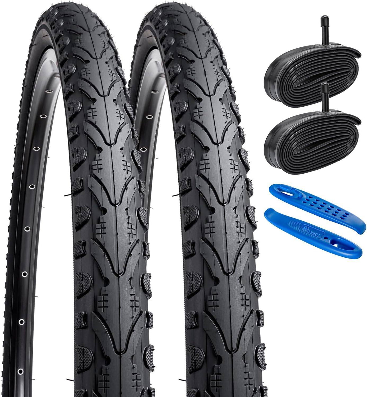 YunSCM 26 x 1.75 Road Bike Tyres & AV32 Tubes, Pair
