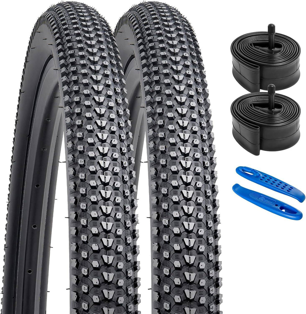 YunSCM 26 x 1.95 MTB Tyres & AV32 Tubes, Pair