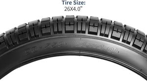 YunSCM tyre size marking 26 x 4.0 and ETRTO 98-559