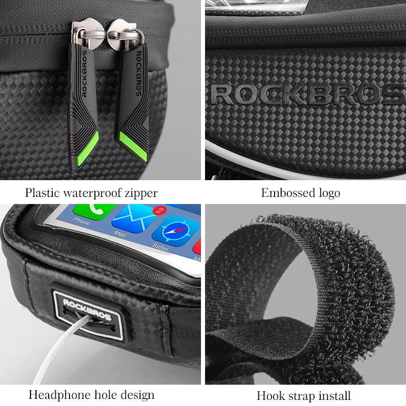 RockBros Waterproof Bicycle Handlebar Phone Holder Case Bag-Electric Scooters London