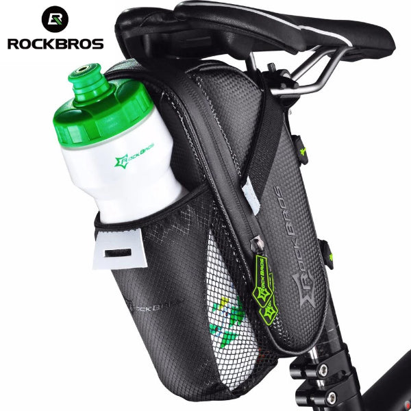 ROCKBROS Waterproof Bicycle Saddle Bag With Water Bottle Pocket-Electric Scooters London