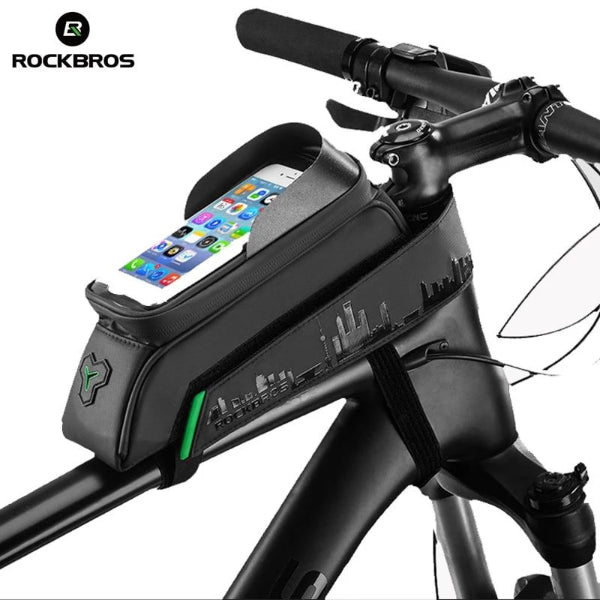 ROCKBROS Front Tube Bicycle Touch Screen Waterproof Bag 5.8/6 Inch Frame-Electric Scooters London