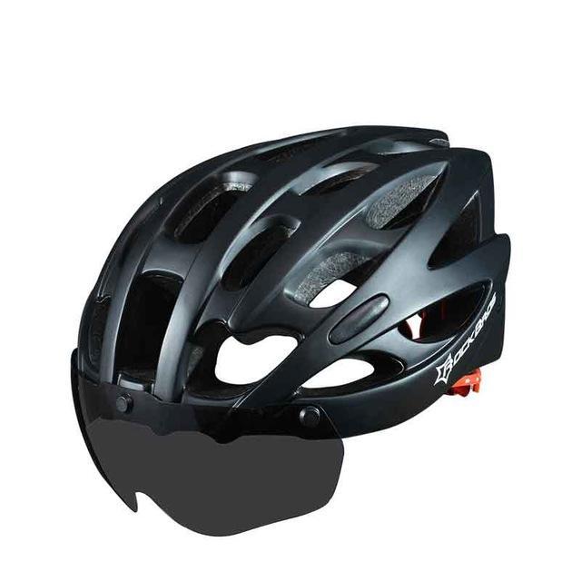 ROCKBROS Bicycle EPS Helmet With Lenses Integrally-molded 28 air vents Cycling Bike Equipment Helmet Casco Ciclismo Free Size-Electric Scooters London