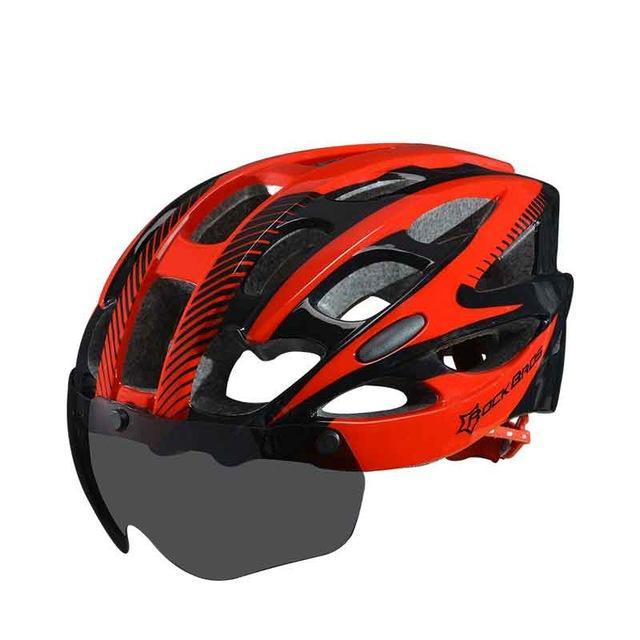 bike helmet shop london ROCKBROS Bicycle EPS Helmet With Lenses Integrally-molded 28 air vents