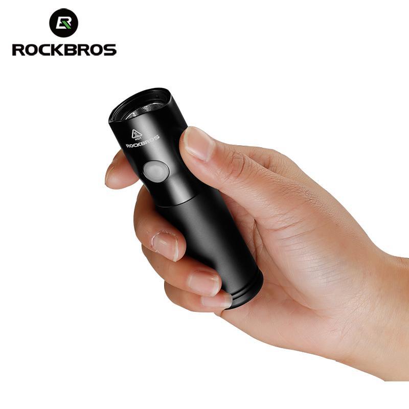 ROCKBROS Bicycle Front Light Power Bank Waterproof USB Rechargeable Bike Light Side Warning Flashlight 700 Lumen 2000mAh 6 Modes-Electric Scooters London