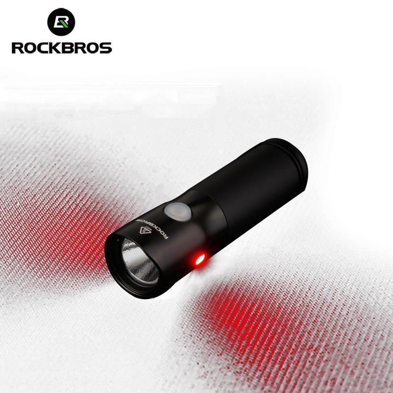 ROCKBROS Bicycle Front Light Power Bank Waterproof USB Rechargeable Bike Light Side Warning Flashlight 700 Lumen 2000mAh 6 Modes-Electric Scooters London