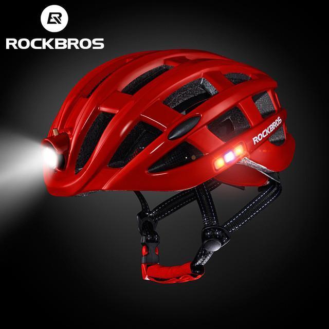 bike helmet shop london ROCKBROS Cycling Helmet with Integrated Lights